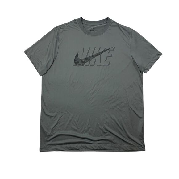 The Nike Tee Shirt Mens XL Extra Large Graphite Dri Fit Fitness Swoosh Training - Picture 1 of 9